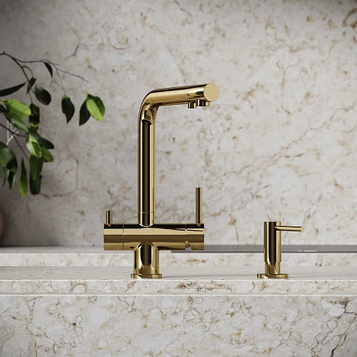 Смеситель для кухни SANCOS Foster SC4014ZG с возможностью подключения фильтра, полированное золото Смеситель для кухни SANCOS Foster SC4014ZG с возможностью подключения фильтра, полированное золото