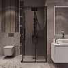 Душевой уголок GROSSMAN Cosmo 300.K33.02.8080.21.10 (80x80x195) квадрат,раздвижн,черн матов.,стекло тонирован Душевой уголок GROSSMAN Cosmo 300.K33.02.8080.21.10 (80x80x195) квадрат,раздвижн,черн матов.,стекло тонирован