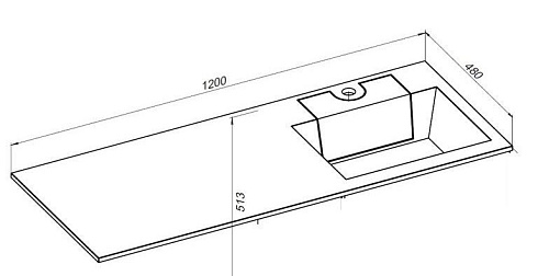 Раковина Aquanet Фортуна 120 R НФ-00014860 Раковина Aquanet Фортуна 120 R НФ-00014860