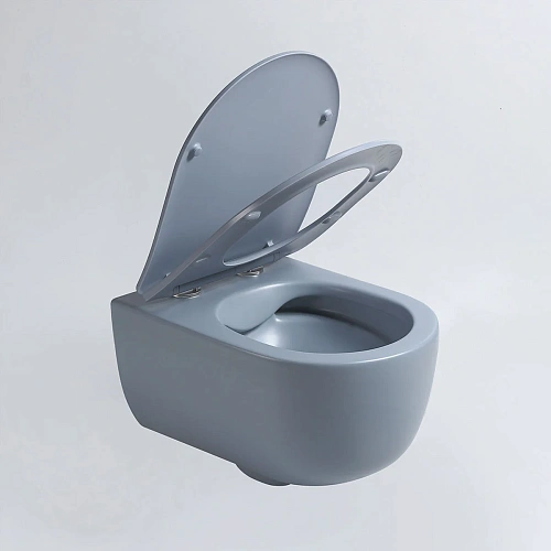 Унитаз подвесной Vincea Evo VT1-34SMO безободковый, цвет океан матовый, ультратонкое soft-close сиде Унитаз подвесной Vincea Evo VT1-34SMO безободковый, цвет океан матовый, ультратонкое soft-close сиде