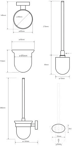 Ершик для унитаза Bemeta OVAL 118413011 Ершик для унитаза Bemeta OVAL 118413011