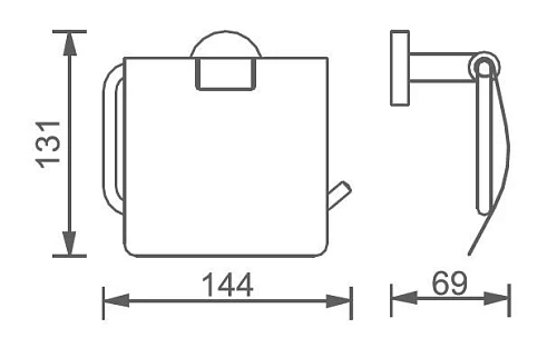 Держатель туалетной бумаги Aquanet 4586 хром Держатель туалетной бумаги Aquanet 4586 хром
