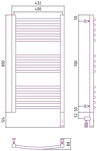 Полотенцесушитель электрический Сунержа Богема 3.0 выгнутая 800х400 МЭМ правый 12-5803-8040 Белый Полотенцесушитель электрический Сунержа Богема 3.0 выгнутая 800х400 МЭМ правый 12-5803-8040 Белый