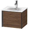 Картинка анонса товара «тумба под раковину duravit xviu xv40310b221 подвесная 51 см орех/черный»