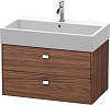 Картинка анонса товара «тумба под раковину duravit brioso br415501021 подвесная 78 см орех темный»