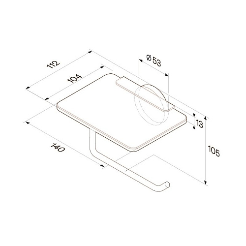 Держатель туалетной бумаги AM.PM X-Joy A85A341500 с полкой, хром Держатель туалетной бумаги AM.PM X-Joy A85A341500 с полкой, хром