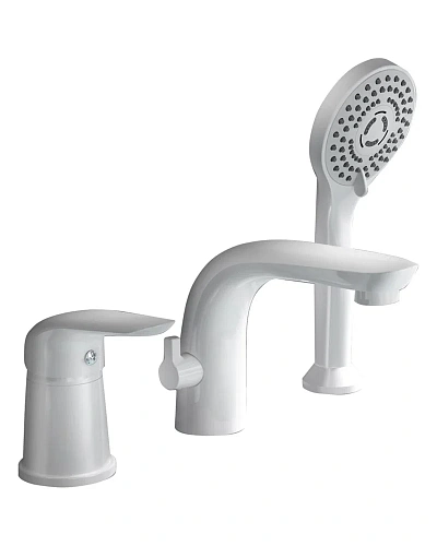 Смеситель на борт ванны Orange Otto M22-333w белый Смеситель на борт ванны Orange Otto M22-333w белый