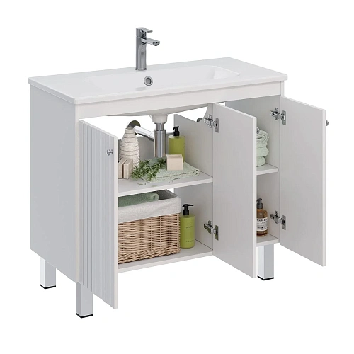 Тумба под раковину Lemark ROMANCE 100 см подвесная/напольная, белый LM07R100T Тумба под раковину Lemark ROMANCE 100 см подвесная/напольная, белый LM07R100T