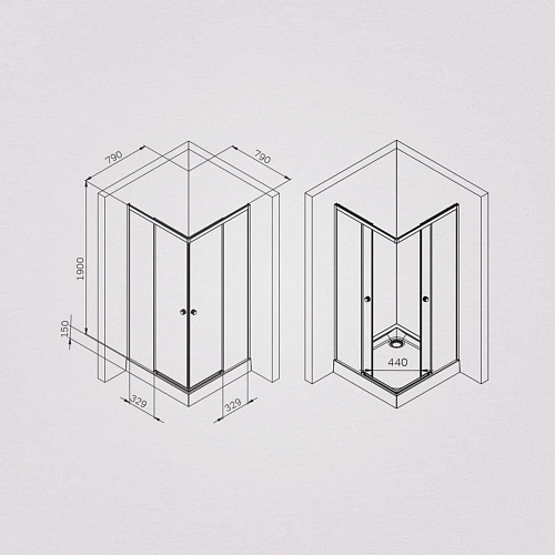 Душевой уголок AM.PM X-Joy W94G-403-8080-BT1K раздвижные двери 80x80 профиль черный матовый, стекло прозрачное Душевой уголок AM.PM X-Joy W94G-403-8080-BT1K раздвижные двери 80x80 профиль черный матовый, стекло прозрачное