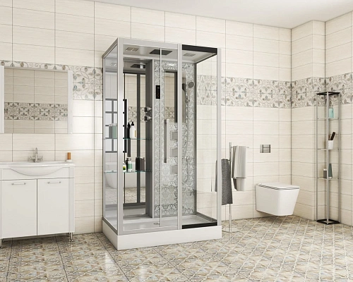 Душевая кабина Niagara Luxe NG-7713WR (820x1200х2150) низкий поддон стенки белые Душевая кабина Niagara Luxe NG-7713WR (820x1200х2150) низкий поддон стенки белые