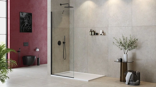 Душевая перегородка CEZARES LIBERTA-L-1-TB-110-C-NERO 110см стекло прозрачное, профиль черный Душевая перегородка CEZARES LIBERTA-L-1-TB-110-C-NERO 110см стекло прозрачное, профиль черный