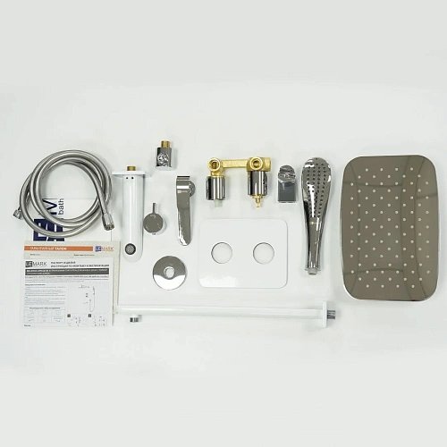 Душевая система Lemark Melange LM4922CW встраиваемая, хром/белый Душевая система Lemark Melange LM4922CW встраиваемая, хром/белый