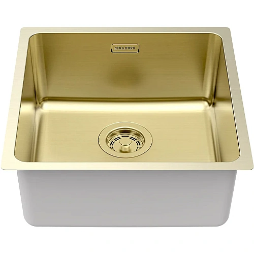 Кухонная мойка Paulmark YUNI 44 UN YU44-LG, светлое золото, 440х440мм Кухонная мойка Paulmark YUNI 44 UN YU44-LG, светлое золото, 440х440мм