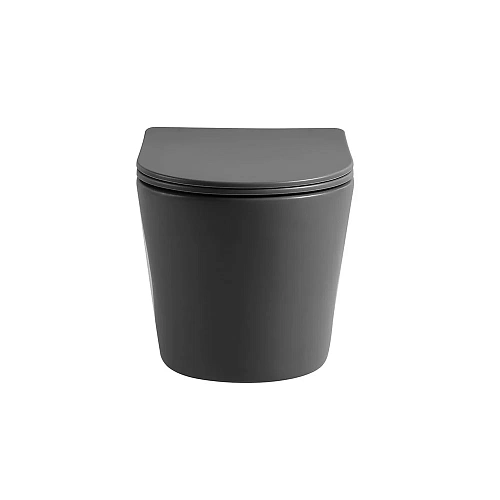 Унитаз подвесной Vincea Piatti VT1-11SMA, цвет антрацит матовый, ультратонкое soft-close сиденье Унитаз подвесной Vincea Piatti VT1-11SMA, цвет антрацит матовый, ультратонкое soft-close сиденье