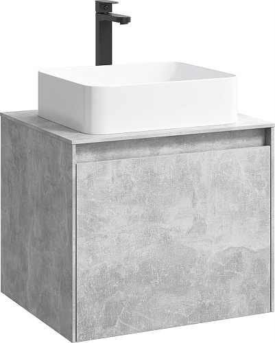 Фасад тумбы под раковину AQWELLA Mobi MOB0706BS, цвет бетон светлый, 60 см Фасад тумбы под раковину AQWELLA Mobi MOB0706BS, цвет бетон светлый, 60 см
