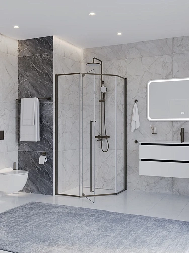 Душевой уголок CEZARES PLANE-P-1-100-C-GM 100x100 см Душевой уголок CEZARES PLANE-P-1-100-C-GM 100x100 см