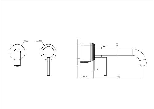 Смеситель для раковины Wonzon & Woghand встраиваемый, темный графит (WW-88869017-BGM) Смеситель для раковины Wonzon & Woghand встраиваемый, темный графит (WW-88869017-BGM)