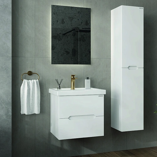 Тумба под раковину Onika Айленд 60 см 106161 подвесная, белая (для Фостер 60) Тумба под раковину Onika Айленд 60 см 106161 подвесная, белая (для Фостер 60)