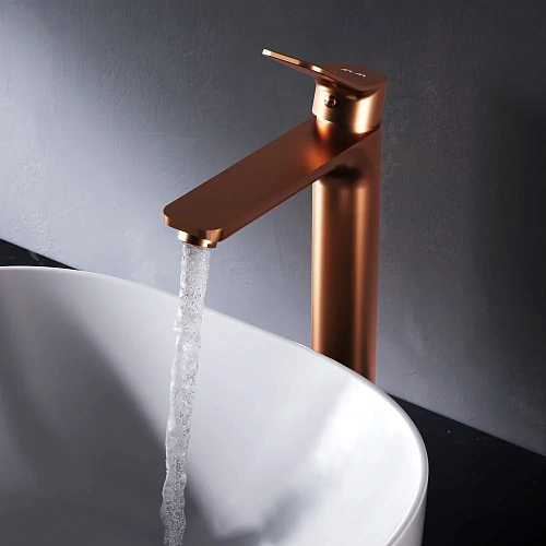 Смеситель для раковины AM.PM X-Joy F85A92044, высокий, розовое золото Смеситель для раковины AM.PM X-Joy F85A92044, высокий, розовое золото