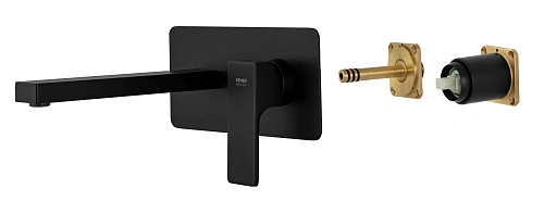 Смеситель для раковины Remer Absolute AU15KBNO, чёрный матовый Смеситель для раковины Remer Absolute AU15KBNO, чёрный матовый