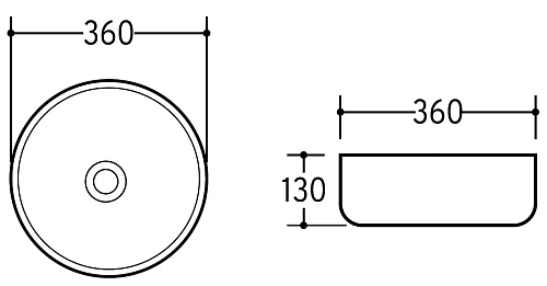 Раковина CHARUS TEOLO 700-011W 360x360 белый Раковина CHARUS TEOLO 700-011W 360x360 белый