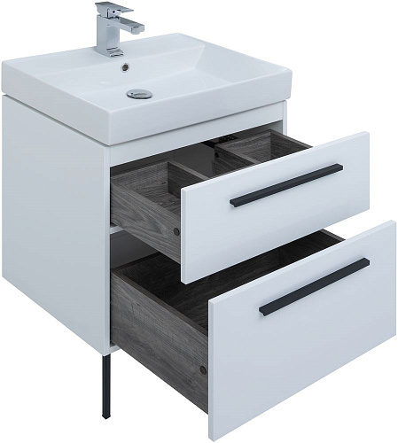 Тумба под раковину Aquanet Nova 60 белый (2 ящика) 00242279 Тумба под раковину Aquanet Nova 60 белый (2 ящика) 00242279