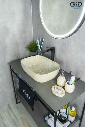 Раковина Gid Mnc547 54463 накладная под камень глянцевая 46x32,5x13,5 Раковина Gid Mnc547 54463 накладная под камень глянцевая 46x32,5x13,5