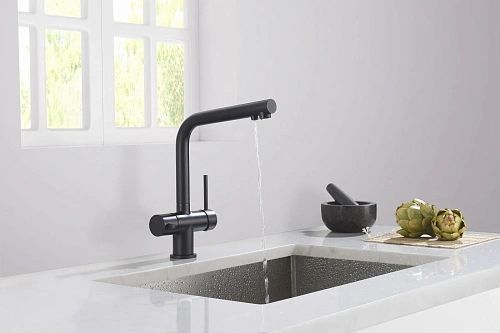 Смеситель для кухни Timo Saona 2396/03F с подключением фильтра черный Смеситель для кухни Timo Saona 2396/03F с подключением фильтра черный