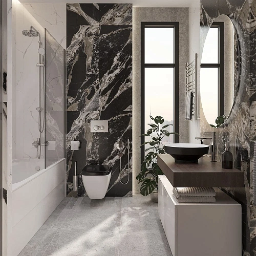 Комплект мебели STWORKI Ольборг 100 столешница дуб карпентер, без отверстий, 2 тумбы 50, с раковиной 536748 Комплект мебели STWORKI Ольборг 100 столешница дуб карпентер, без отверстий, 2 тумбы 50, с раковиной 536748