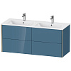 Тумба под раковину Duravit XVIU XV41290B147 подвесная 128 см Каменно-синий глянцевый