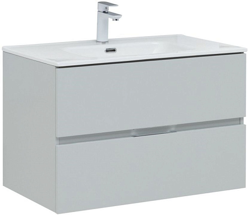 Тумба под раковину Aquanet Алвита New 80 2 ящика, серый 00277516 Тумба под раковину Aquanet Алвита New 80 2 ящика, серый 00277516