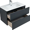 Тумба под раковину Aquanet Алвита New 80 2 ящика, антрацит 00277515 Тумба под раковину Aquanet Алвита New 80 2 ящика, антрацит 00277515