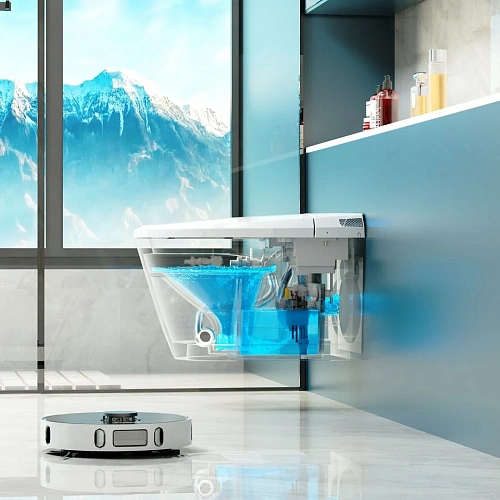 Унитаз SMART ABBER Bequem AC1119S с функией биде белый с крышкой микролифт Унитаз SMART ABBER Bequem AC1119S с функией биде белый с крышкой микролифт