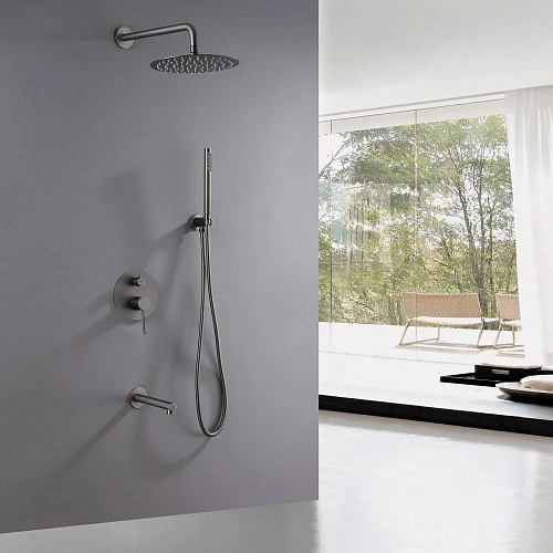 Душевая система ABBER Emotion AF8817NG скрытого монтажа с изливом, никель Душевая система ABBER Emotion AF8817NG скрытого монтажа с изливом, никель