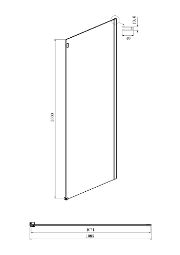 Боковая стенка Ambassador Benefit 110HB (1100x2000) Боковая стенка Ambassador Benefit 110HB (1100x2000)
