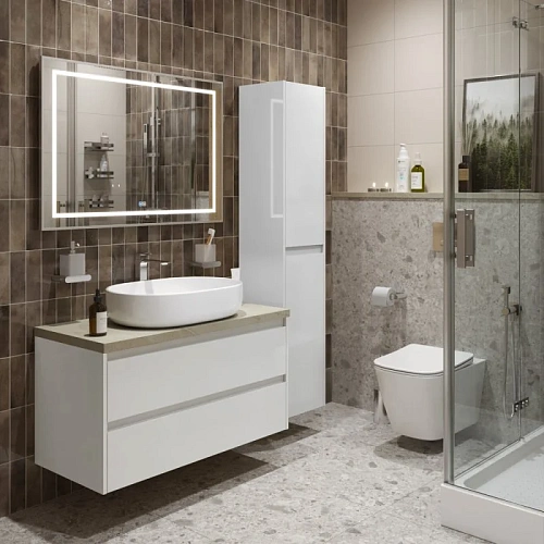 Тумба со столешницей и раковиной BelBagno KRAFT 100 kraft100bo-kepmco-1084-set подвесная KRAFT100BO-KEPMCO-1084-SET Тумба со столешницей и раковиной BelBagno KRAFT 100 kraft100bo-kepmco-1084-set подвесная KRAFT100BO-KEPMCO-1084-SET