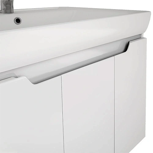 Тумба под раковину DREJA Q (D), 80 см, подвесная, 3 дверцы, белый глянец 99.1003 Тумба под раковину DREJA Q (D), 80 см, подвесная, 3 дверцы, белый глянец 99.1003