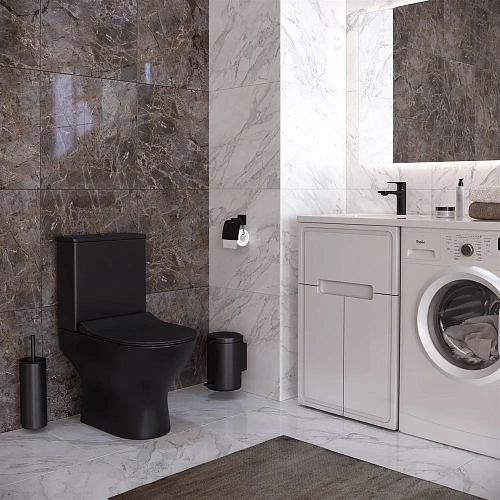 Унитаз напольный Taliente Arte черный матовый, с бачком и крышкой микролифт AR35045 Nero Унитаз напольный Taliente Arte черный матовый, с бачком и крышкой микролифт AR35045 Nero