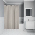 Штора для ванны IDDIS (DL02P18i11) 200х180 см, полиэстер бежевый Штора для ванны IDDIS (DL02P18i11) 200х180 см, полиэстер бежевый