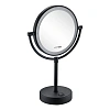 Зеркало косметическое WasserKRAFT K-1005BLACK с LED-подсветкой двухстороннее, стандартное и с 3-х кратным увеличением черный Зеркало косметическое WasserKRAFT K-1005BLACK с LED-подсветкой двухстороннее, стандартное и с 3-х кратным увеличением черный