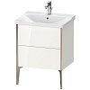 Картинка анонса товара «тумба под раковину duravit xviu xv44900b122 напольная 60 см белая глянцевый»
