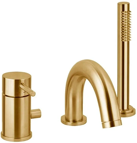 Смеситель для ванны Paffoni Light LIG047HGSP золото медовое, брашированное Смеситель для ванны Paffoni Light LIG047HGSP золото медовое, брашированное