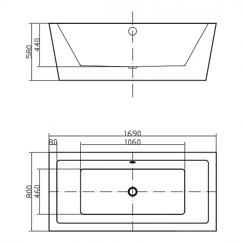 Ванна отдельностоящая Swedbe Vita 8831 1700мм Ванна отдельностоящая Swedbe Vita 8831 1700мм