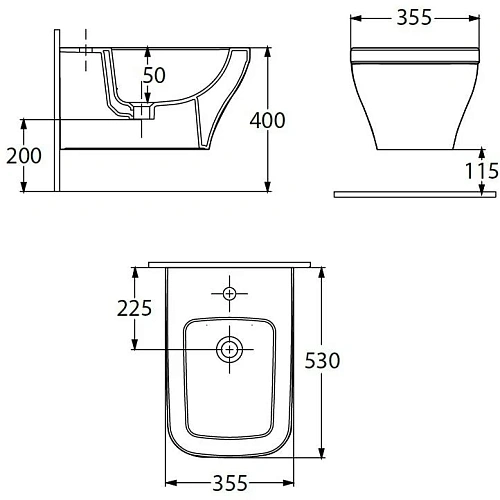 Биде подвесное Allen Brau Infinity 4.21014.20 белый глянец Биде подвесное Allen Brau Infinity 4.21014.20 белый глянец