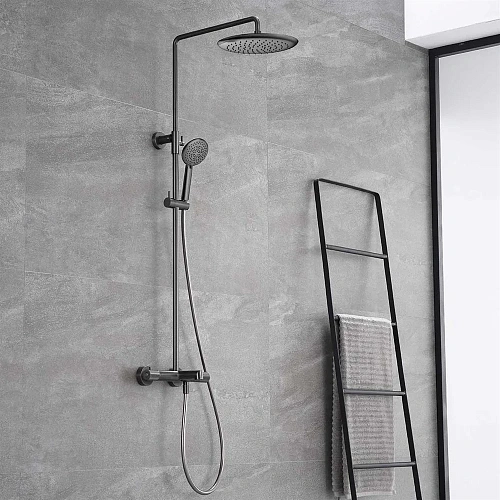 Душевая система Vincea Desire VSFS-1D1TGM термостатическая, вороненая сталь Душевая система Vincea Desire VSFS-1D1TGM термостатическая, вороненая сталь