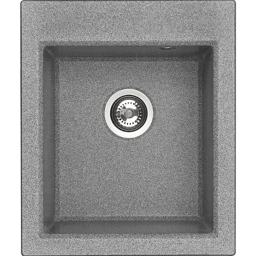 Кухонная мойка Aquaton Линеа 43 1A732932LW230 из литого мрамора, серый Кухонная мойка Aquaton Линеа 43 1A732932LW230 из литого мрамора, серый