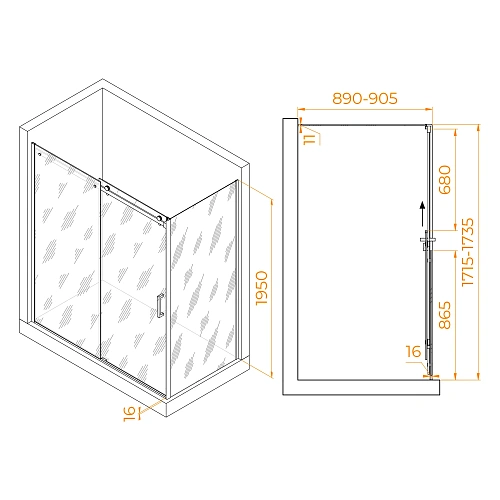 Душевой уголок RGW TO-44-1B (TO-14B + Z-060-2B) 1700x900 мм 020744179-14 черный Easy Clean Душевой уголок RGW TO-44-1B (TO-14B + Z-060-2B) 1700x900 мм 020744179-14 черный Easy Clean