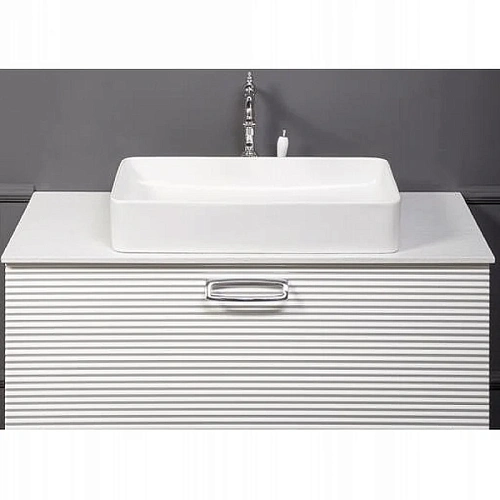 Тумба под раковину Armadi Art Linea 80 842-080-WCR белая+хром Тумба под раковину Armadi Art Linea 80 842-080-WCR белая+хром