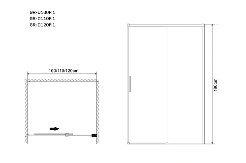 Душевая дверь GROSSMAN Fly GR-D120 (120x190) GR-D120Fl1 Душевая дверь GROSSMAN Fly GR-D120 (120x190) GR-D120Fl1