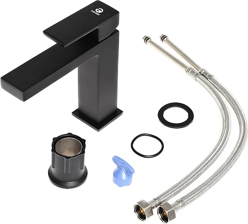 Смеситель для раковины STWORKI Нюборг NU-01b черный 550020 Смеситель для раковины STWORKI Нюборг NU-01b черный 550020